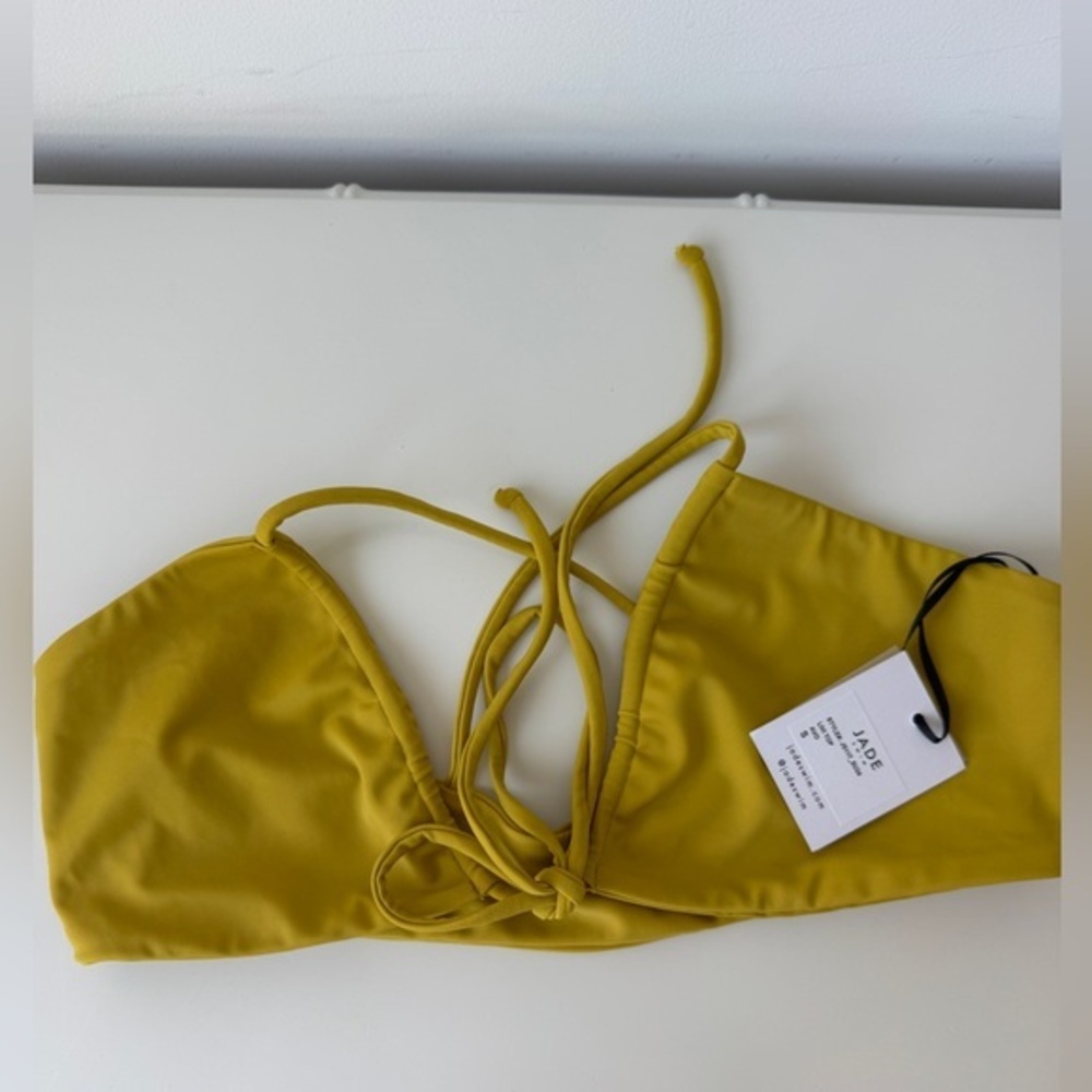 Jade Swim Mustard Yellow Triangle Bikini Top